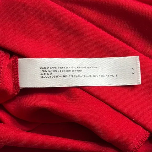 Red Wide Leg Pants High Waist Flowy Satin Trousers Women's Plus Size 26 - Picture 5 of 5